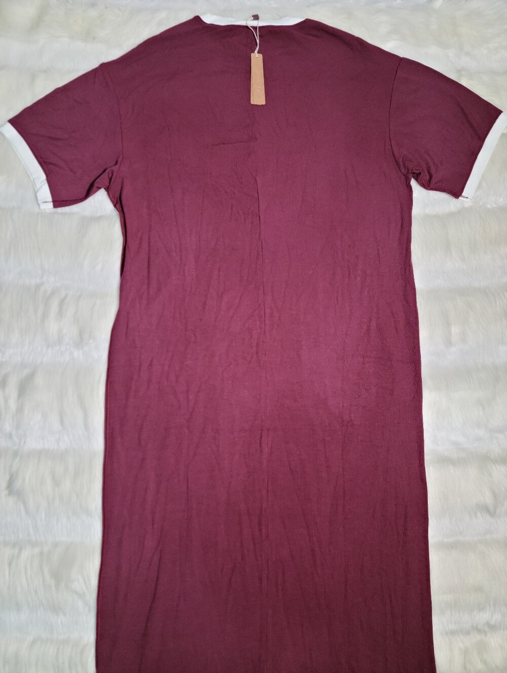 SKIMS Soft Lounge Dress Oversize Loose Red Maroon Women XXS NEW - Picture 2 of 7